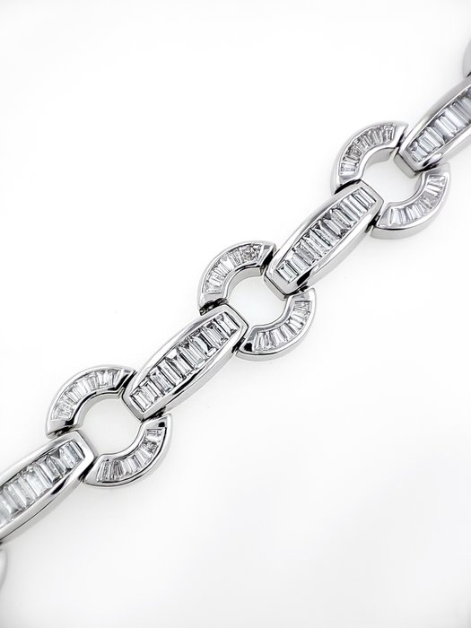 Armbånd - 18 kraat Hvidguld -  11.82ct. tw. Diamant (Natur) - D/VVS