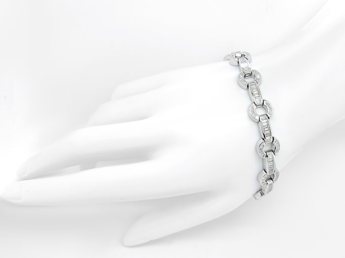 Armbånd - 18 kraat Hvidguld -  11.82ct. tw. Diamant (Natur) - D/VVS