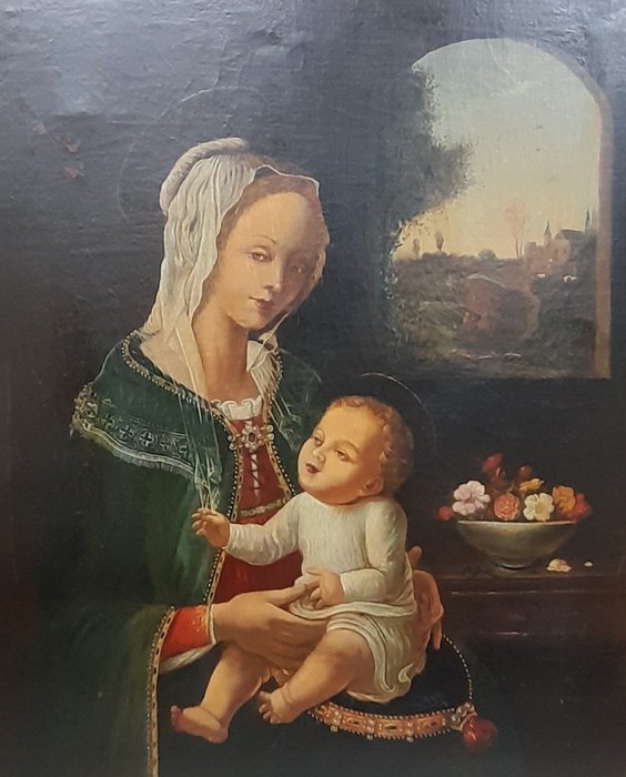 Italian school (XIX) - Madonna con Bambino