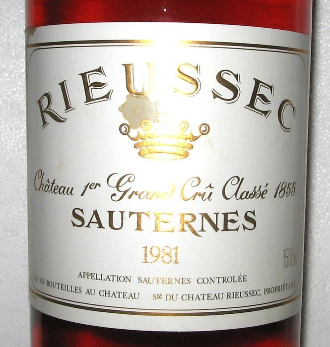 1981 Château Rieussec - Sauternes 1er Grand Cru Classé - 1 Magnum (15 L)