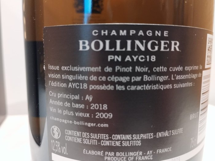 Bollinger, Bollinger PN AYC18 - Champagne Brut - 1 Flaske (0,75L)