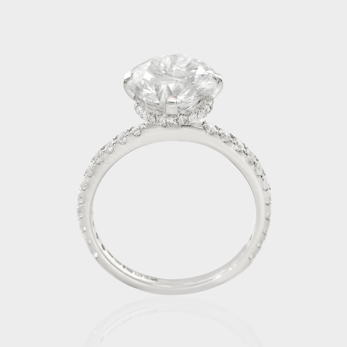 Ingen mindstepris - Ring - 14 karat Hvidguld -  3.44ct. tw. Diamant (Laboratoriedyrket) - Diamant - IGI 3,00 ct Ideal E VS1