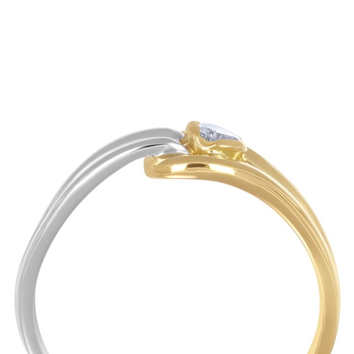 Damiani - Ring - 18 kraat Gulguld Hvidguld -  016ct tw Diamant (Natur)