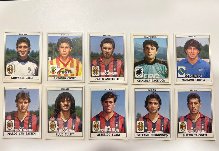 Panini - italia - Marco van Basten, Antonio Conte, Carlo Ancellotti, Giovanni Galli, Ruud Gullit, Mauro Tassotti, Gianluca Pagliuca, - 70 Loose stickers