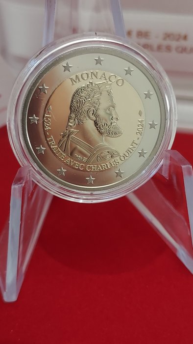 Monaco 2 Euro 2024 "500 Ans du Traité de Burgos - Charles Quint" Proof