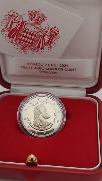 Monaco 2 Euro 2024 "500 Ans du Traité de Burgos - Charles Quint" Proof