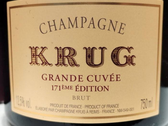 Krug, Grande Cuvée 171ème Édition - Champagne Brut - 1 Flaske (0,75L)