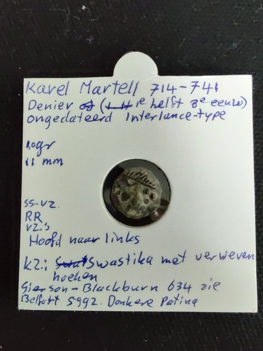 Merovinger. Karl Martel (714-741). Denier