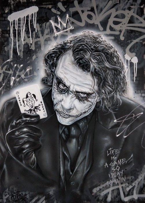 Hipo (1988) - Hipo X Joker X Heath Ledger - Life Is a game, so i play to win (Original artwork)