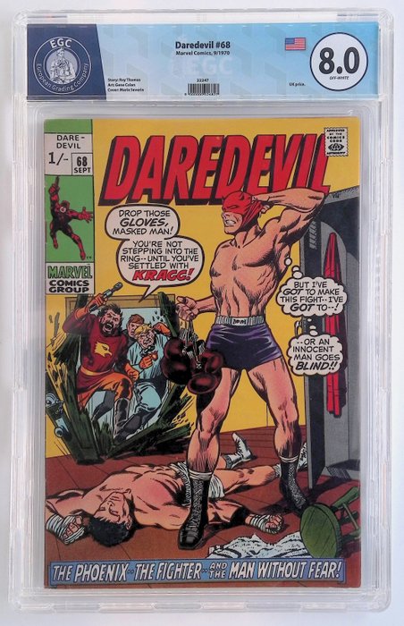 Daredevil #68 - EGC graded 8.0 - 1 Graded comic - 1970