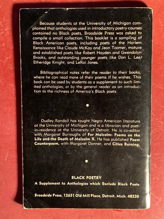 Dudley Randall [ed.] - Black Poetry - 1969