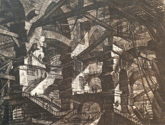 Giovanni Battista Piranesi (1720-1778) - Carceri d'Invenzione Tavola XIV l'Arco Gotico