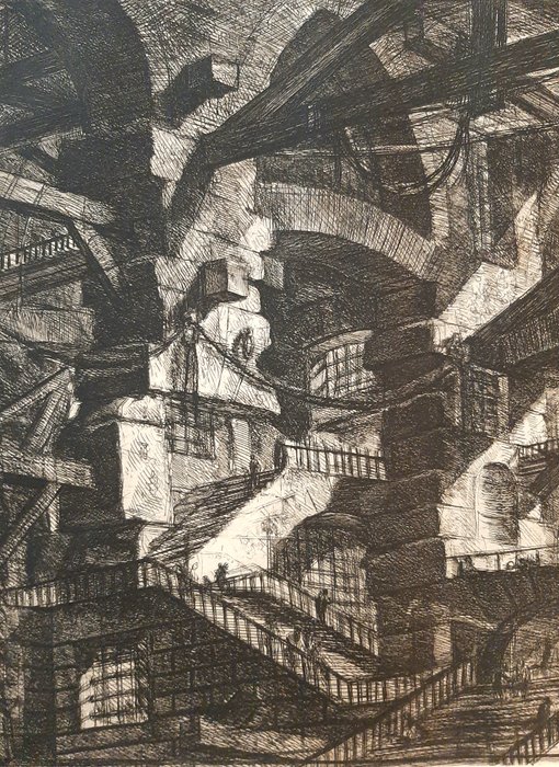 Giovanni Battista Piranesi (1720-1778) - Carceri d'Invenzione Tavola XIV l'Arco Gotico