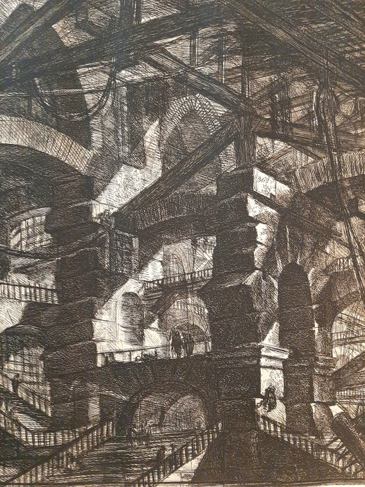 Giovanni Battista Piranesi (1720-1778) - Carceri d'Invenzione Tavola XIV l'Arco Gotico