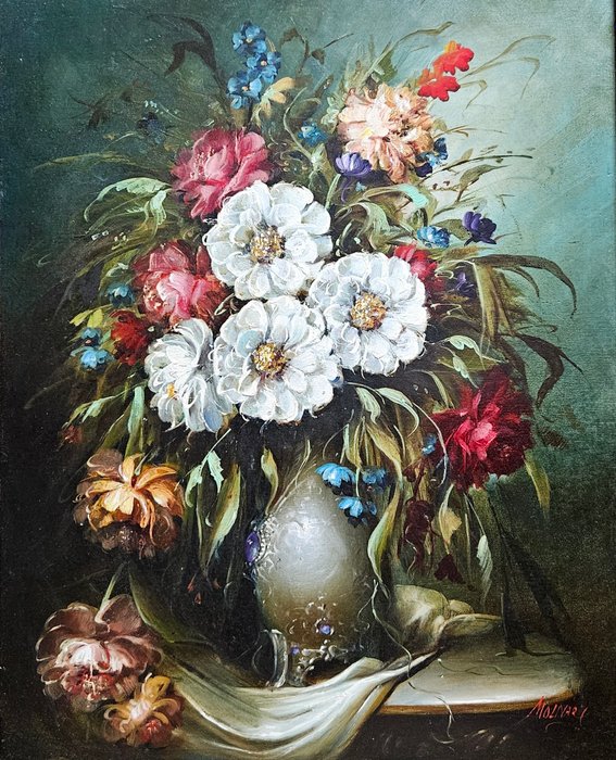 European school (XX) - Stillleben Blumen in Vase