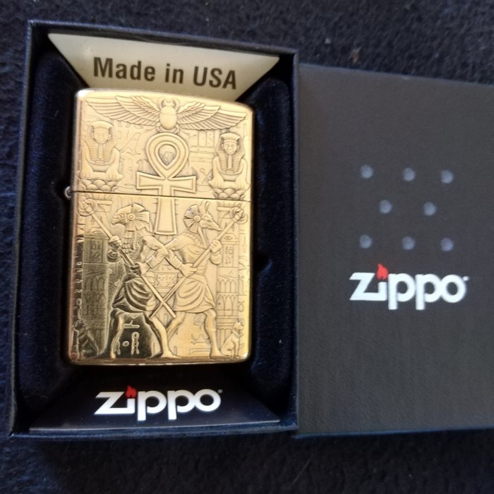 Zippo - Gottes Auge - Erschaffer der Welt - Freimauer - armor case - golden brass new - Lommelighter - Stål (rustfrit)