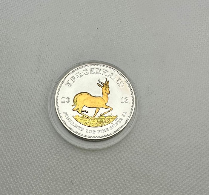 Sydafrika. 1 Rand 2018 Krugerrand, 1 Oz (.999)  (Ingen mindstepris)