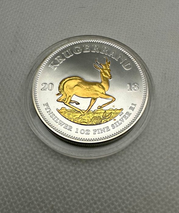 Sydafrika. 1 Rand 2018 Krugerrand, 1 Oz (.999)  (Ingen mindstepris)