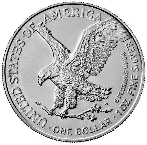 Förenta staterna. 1 Dollar 2021 Type 2 - American Eagle, 1 Oz (.999% silver)  (Ingen mindstepris)