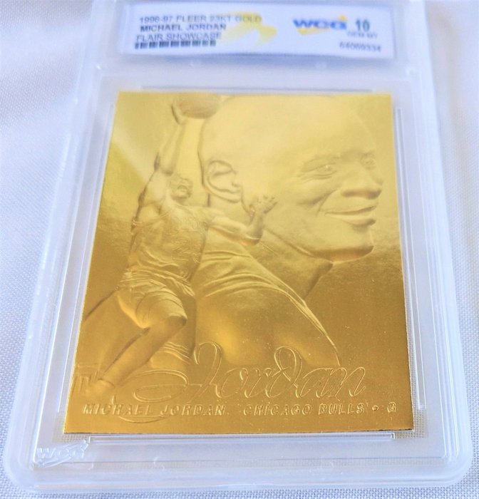 1996/97 Fleer 23KT Gold Michael Jordan Flair Showcase WCG 10 - 1 Graded card