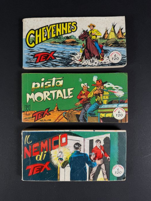 Tex, Raccoltina Serie Rossa n. 89, 122, 154 - 3 Comic - Første udgave - 1962