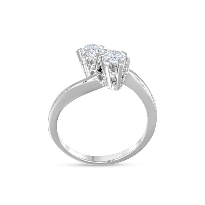 Ring - 18 kraat Hvidguld -  0.50ct. tw. Diamant (Natur)