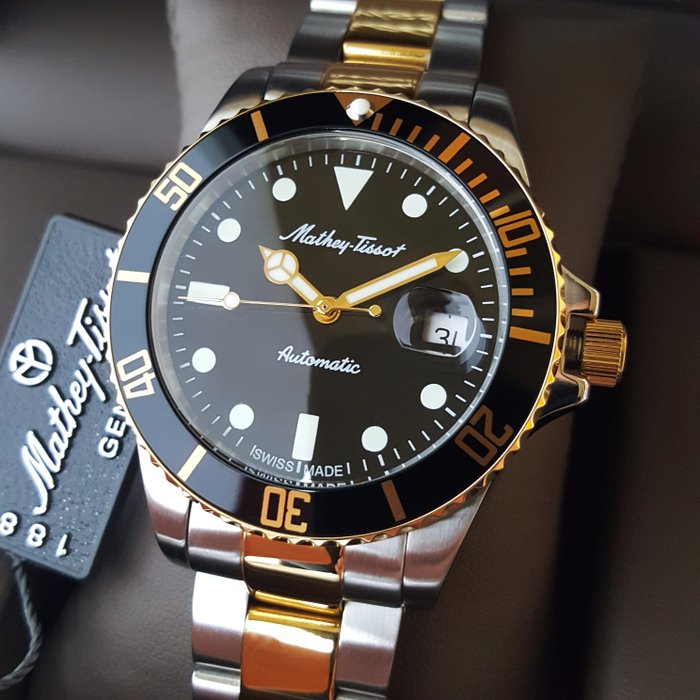 Mathey-Tissot - Swiss Automatic - Diver - Gold - Mænd - Ny