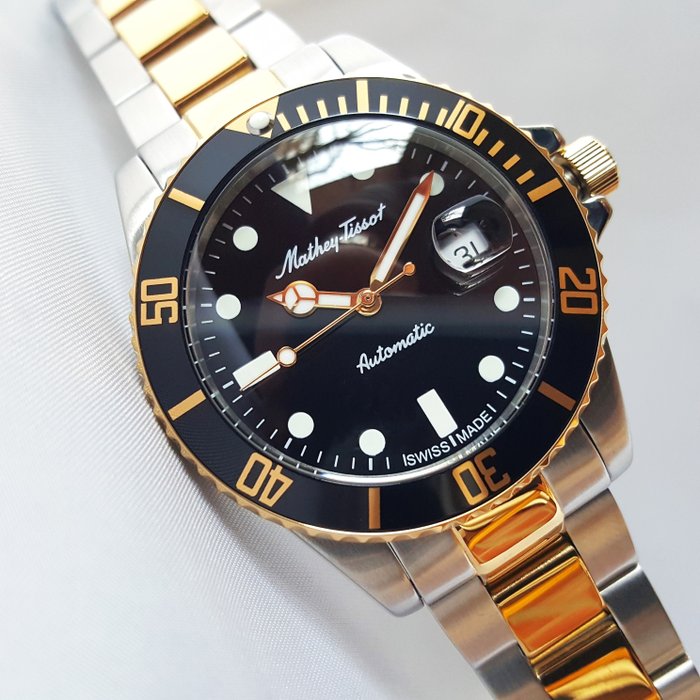 Mathey-Tissot - Swiss Automatic - Diver - Gold - Mænd - Ny