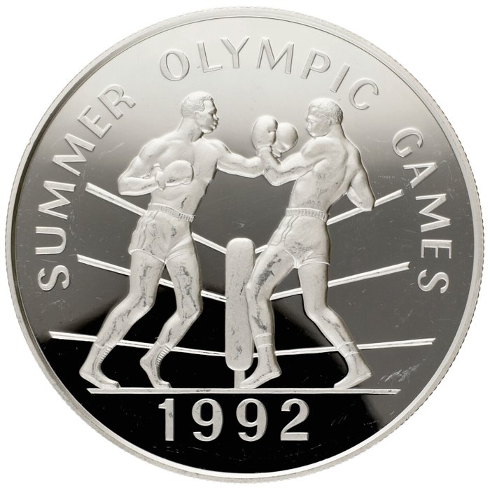 Jamaica. 100 Dollars 1992 "Summer Olympic Games", Proof  (Ingen mindstepris)