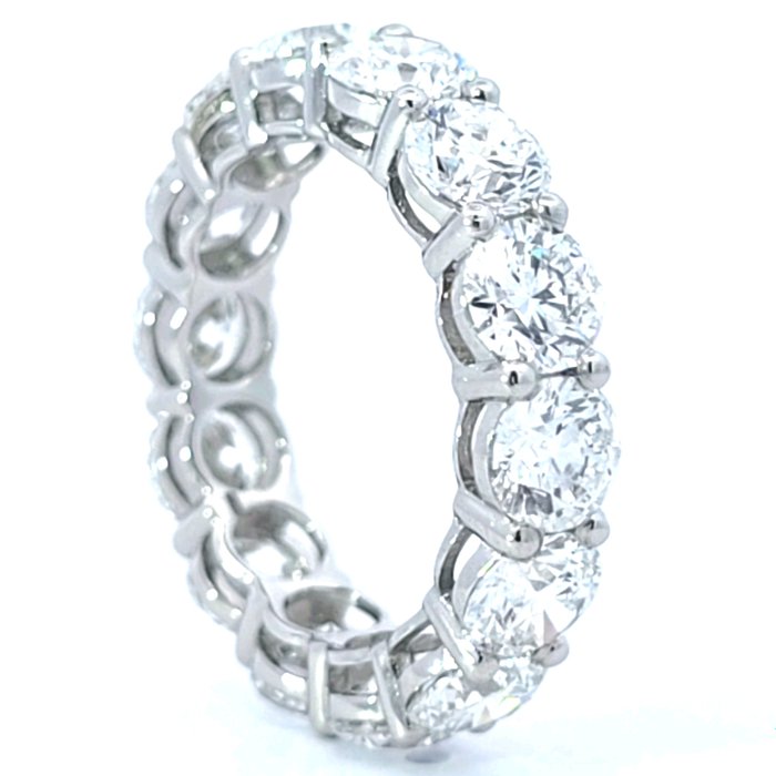 Ring Platin -  5.13ct. tw. Diamant (Laboratoriedyrket)