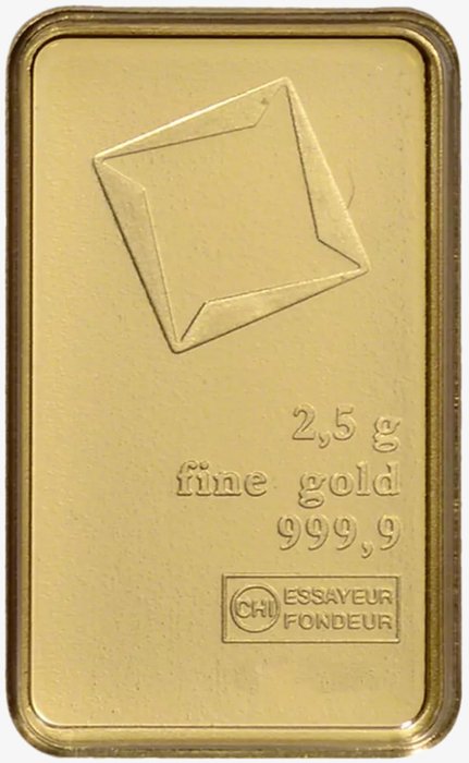 5 gram - Guld 999 - Valcambi - Præget bar