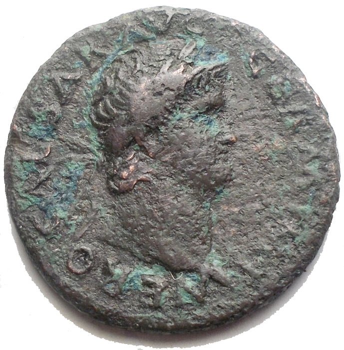 Romarriket. Nero (AD 54-68). As r/Temple of Janus with doors closed  (Ingen mindstepris)