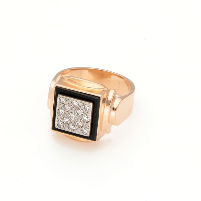 Ring - 18 kraat Rosaguld Diamant (Natur)