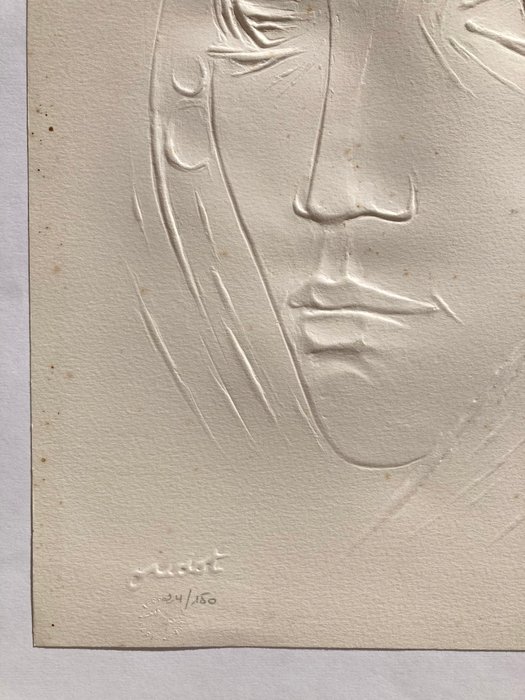 Roland Oudot (1897-1981) - Portrait de femme en relief (embossed)