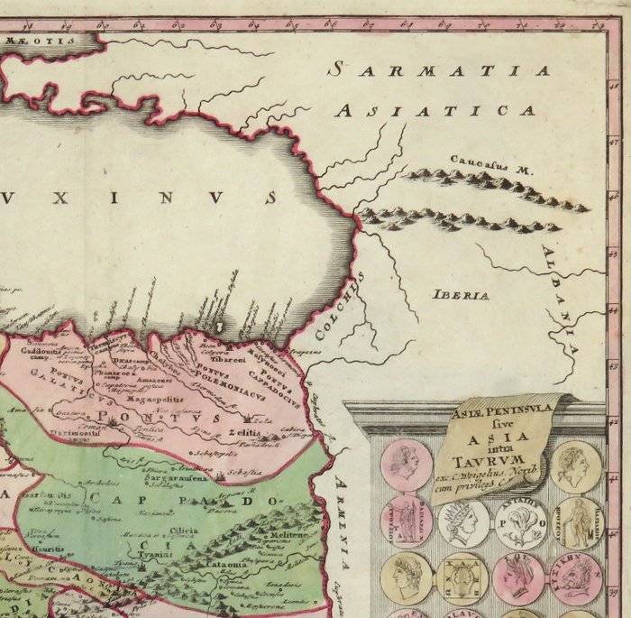 Europa - Tyrkiet, Cyrpus; C. Weigel - Asiae Peninsula sive Asia intra Taurum - 1720