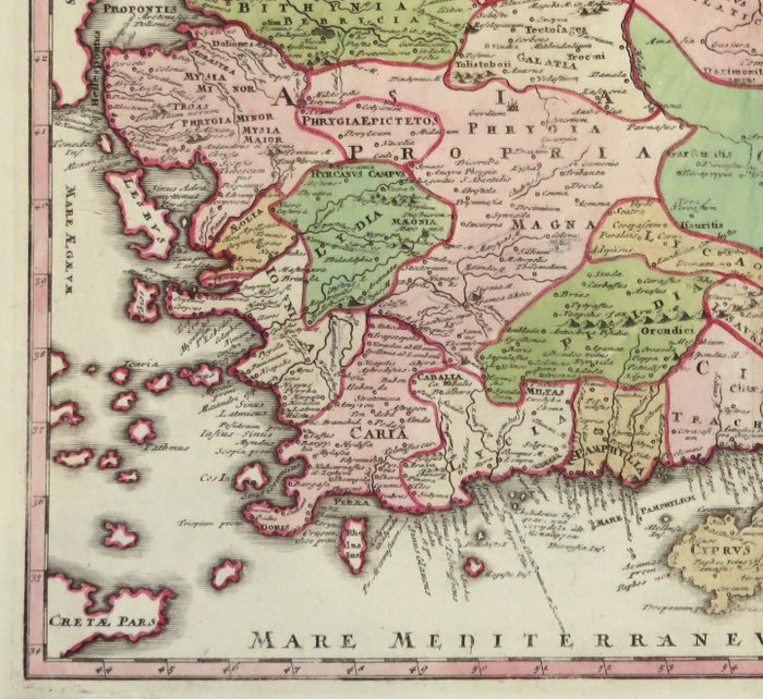 Europa - Tyrkiet, Cyrpus; C. Weigel - Asiae Peninsula sive Asia intra Taurum - 1720