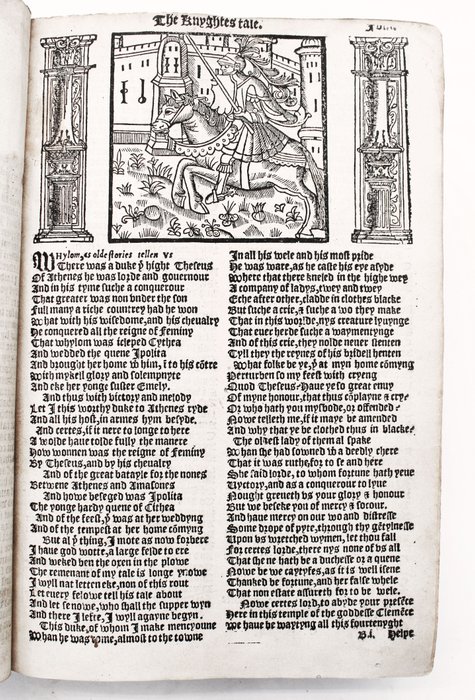 Geffray Chaucer - Caunterburie Tales / Romaunt of the Rose - 1550