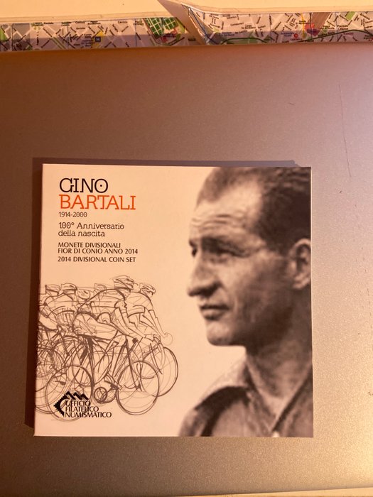 Italien Year Set (FDC) 2014 "Gino Bartali" (incl 5 euro in argento)  (Ingen mindstepris)