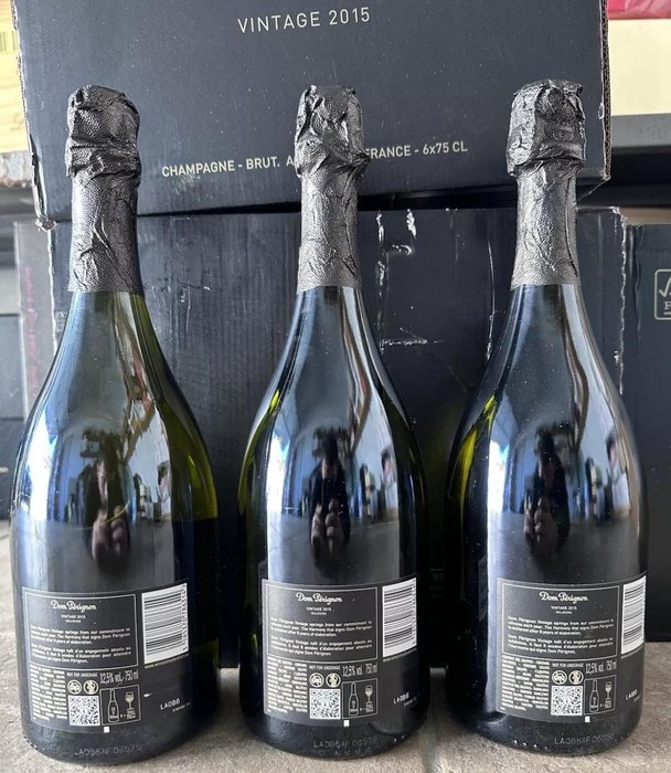 2015 Dom Pérignon - Champagne Brut - 3 Flasker (0,75 L)