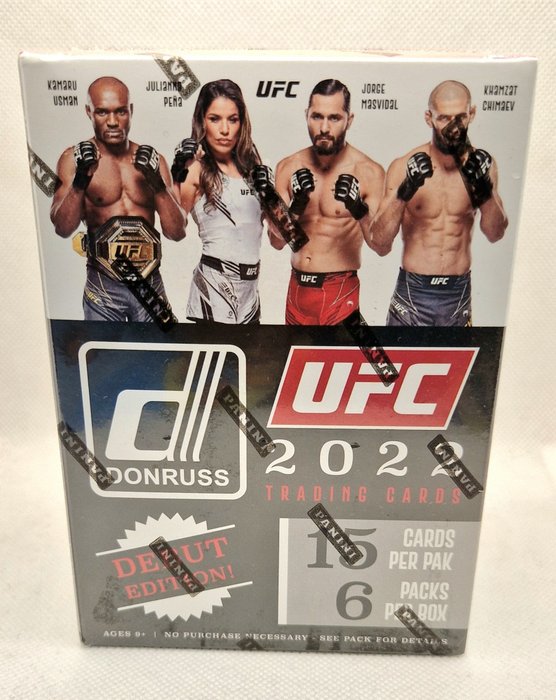 2022 Panini Donruss UFC Debut Edition 90 cards - Look for the first-ever UFC Rated Rookie Signatures! - 1 Sealed box - Næsten så god som ny (NM)