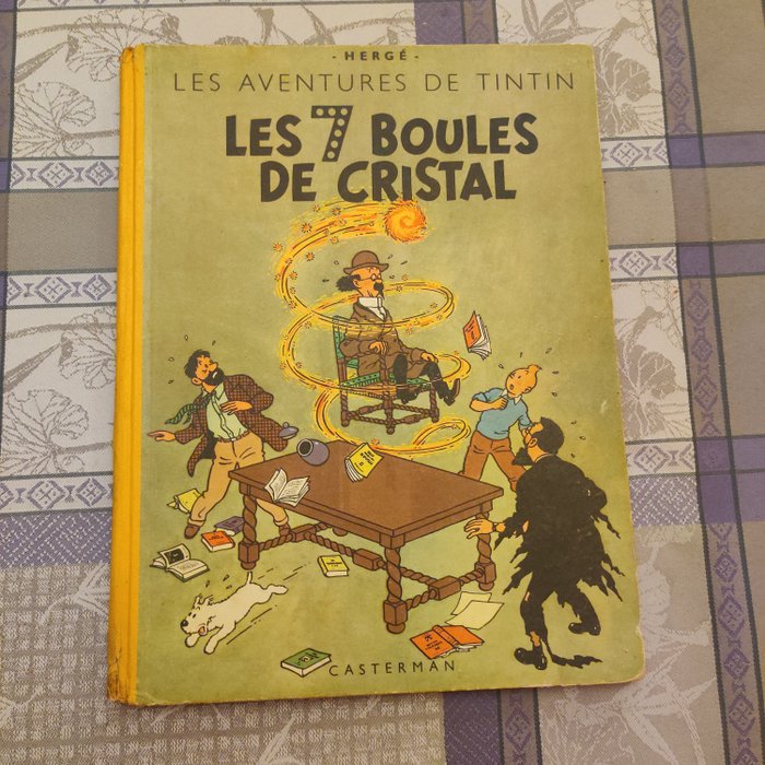 Tintin T13 - Les sept boules de cristal (B2) - C - 1 Album - Første udgave - 1948