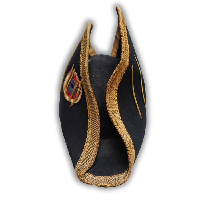 Frankrig - Hær/infanteri - Militær hjelm - Fransk officers bicorne med roset Andet Empire 19