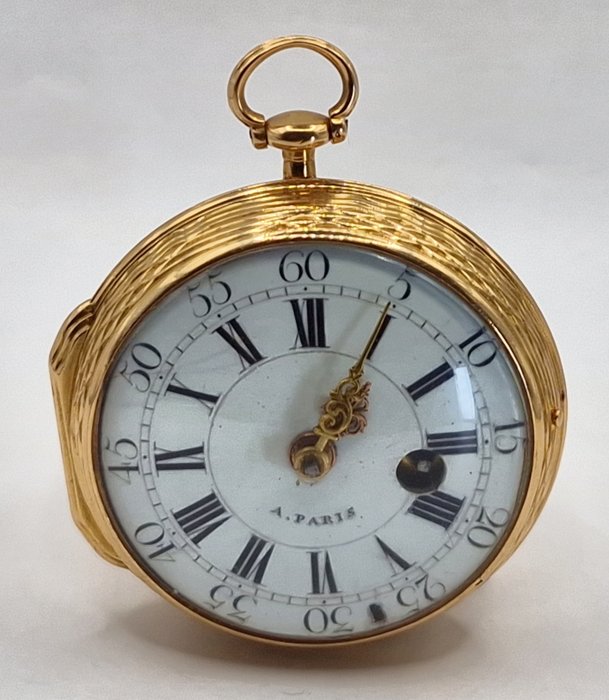 Chs (Charles) Le Roy a Paris - 18kt Lepine Prunkspindeluhr - gravierte Rückseiten - Uhr Nr 999 - Schweiz omkring 1760