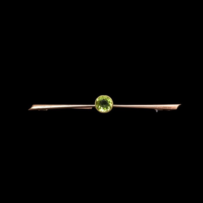 Ingen mindstepris - Broche - 9 kt. Rosaguld -  1.00ct. tw. Peridot - Propel bindeclips