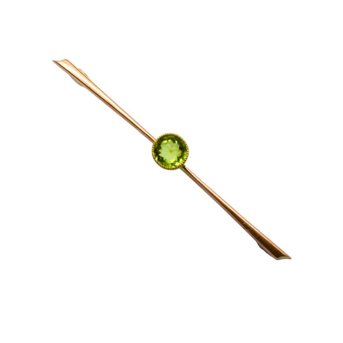 Ingen mindstepris - Broche - 9 kt. Rosaguld -  1.00ct. tw. Peridot - Propel bindeclips