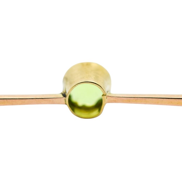 Ingen mindstepris - Broche - 9 kt. Rosaguld -  1.00ct. tw. Peridot - Propel bindeclips