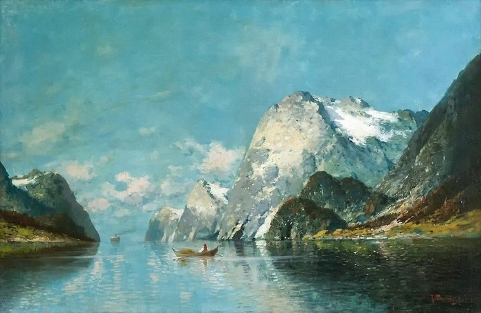 Johann Jungblut (1860-1912) - Norwegischer Fjord