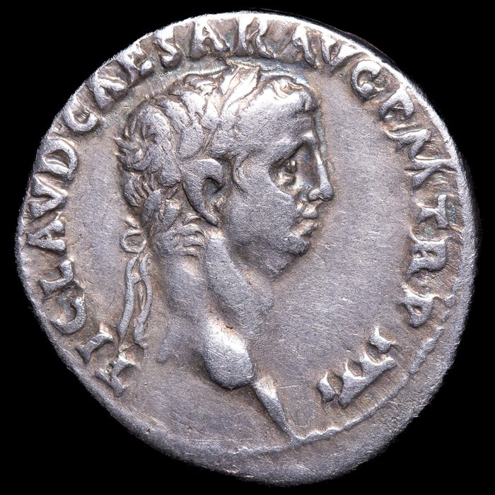 Romarriket. Claudius (AD 41-54). Denarius Rome, AD 50-51 - Pax-Nemesis