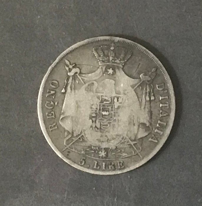 Italien, Kongerige (napoleonsk) Napoléon. 5 Lire 1810 Venise  (Ingen mindstepris)