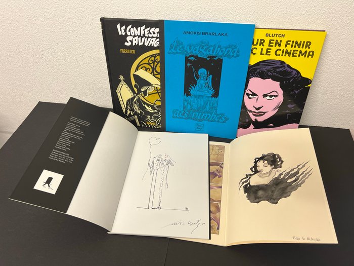 Blutch / Foerster / divers auteurs - 3x B + 2x C + 3x dédicace - 5 Album - Første udgave - 1999/2015